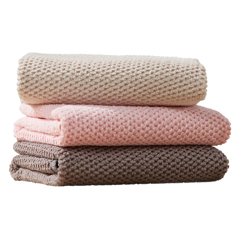 جوي مووب مناديل تنظيف من الألياف الدقيقة من جوي موب، مناديل ناعمة ماصة، مناديل تنظيف متعددة الأغراض، مناديل تنظيف عالية الامتصاص، لا تترك وبرًا، مناديل تنظيف لا تترك خطوطًا للمطبخ والمنزل والمكتب - 3 قطع - Image 1